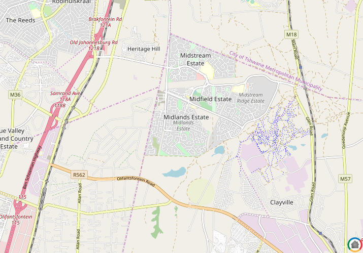 Map location of Midlands Estate